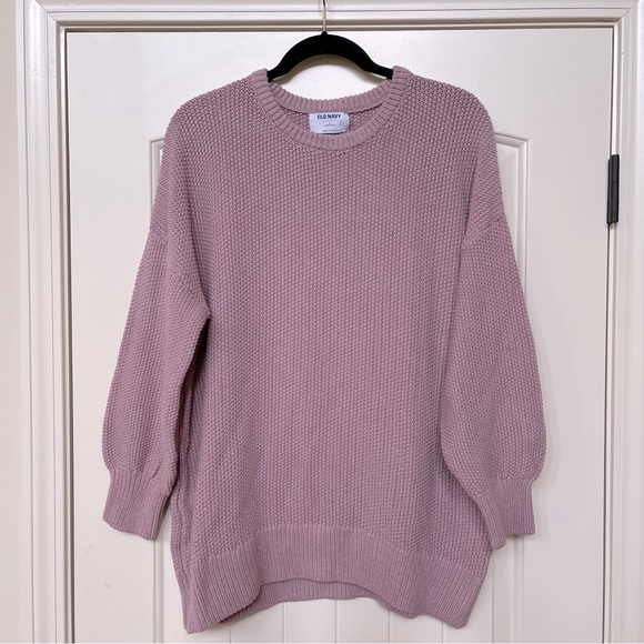 Old Navy Textured-Knit Tunic Sweater Mauve NWT - Picture 3 of 7
